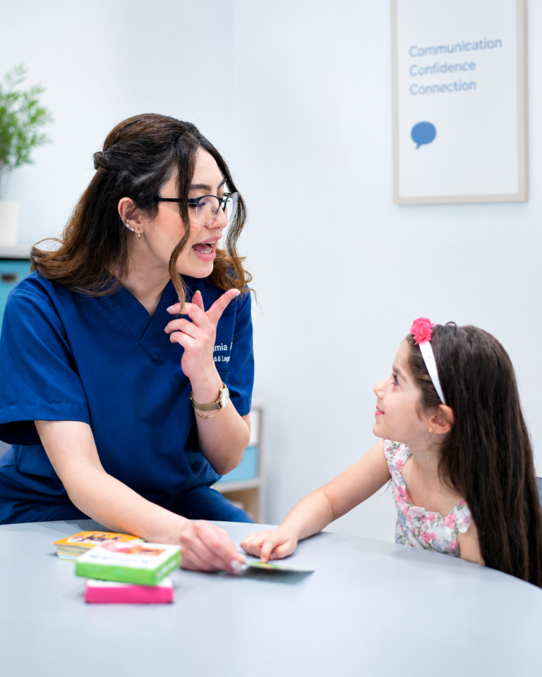 Speech practice with a specialist